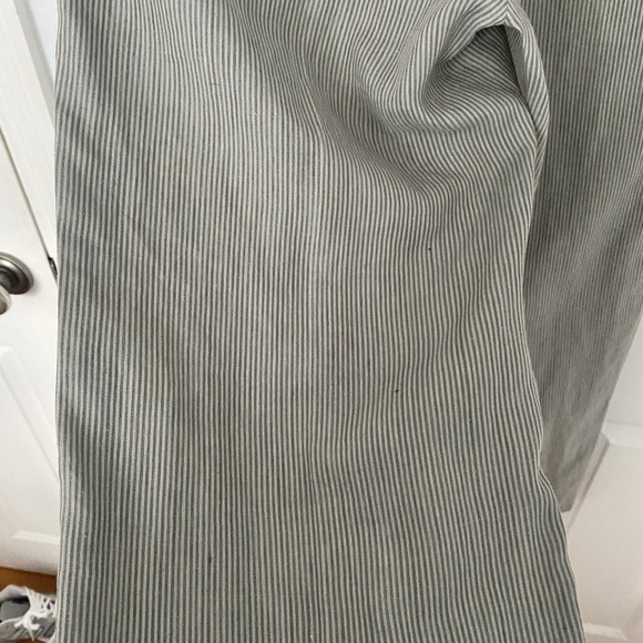 Vintage Hermes High Waisted Relaxed Striped 100% Linen Pants Women's Size 42 - Picture 12 of 16